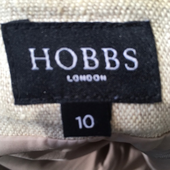 Hobbs Luxury British Fashion 100% Flax Linen Classic Pencil Skirt Natural - Picture 2 of 7